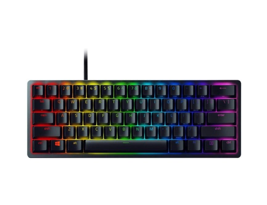 RAZER HUNTSMAN MINI KB BLK PURPLE SWITCH - RAZER | TechFinder UK