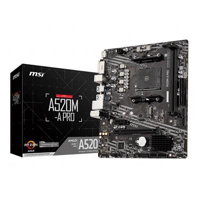 MSI A520M - A PRO motherboard AMD A520 Socket AM4 micro ATX - MSI | TechFinder UK