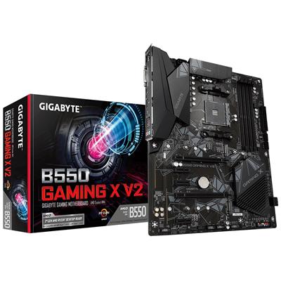 GIGABYTE B550 Gaming X V2 Motherboard - AMD Ryzen 5000 CPUs, 10+3 Phases VRM, up to 4733MHz DDR4, 1xPCIe 4.0 + 1xPCIe 3.0 M.2, 1GbE LAN, USB 3.2 Gen 2 - GIGABYTE | TechFinder UK