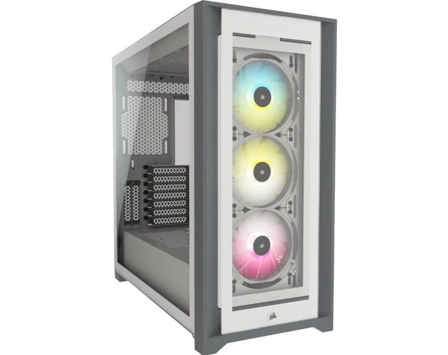 Corsair iCUE 5000X RGB Mid Tower Case - White - CORSAIR | TechFinder UK