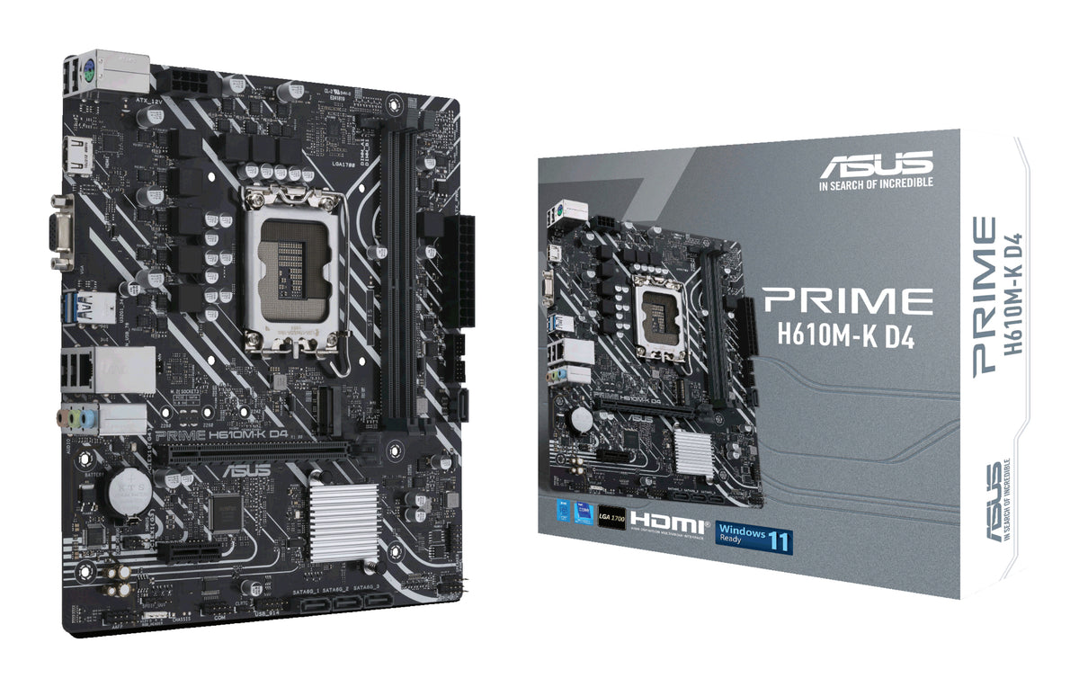 ASUS PRIME H610M-K D4 Intel LGA1700 Micro-ATX DDR4 Motherboard