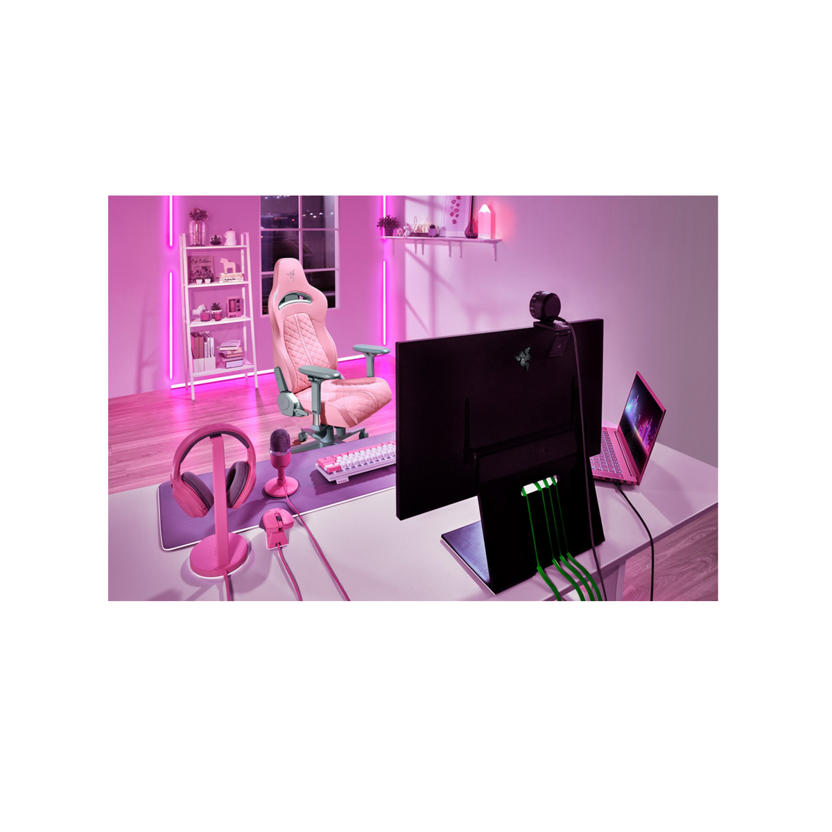 Razer Enki Gaming Chair with 4D Armrests and Lumbar Support (Quartz)