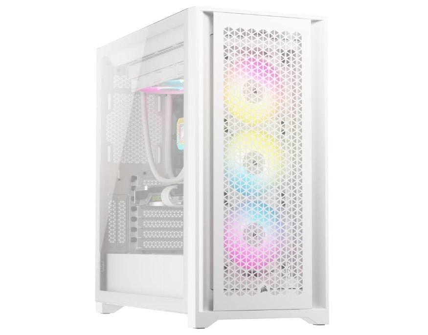 Corsair iCUE 5000D RGB Airflow Mid Tower Case - White - CORSAIR | TechFinder UK