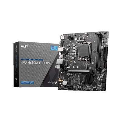 MSI PRO H610M - E DDR4 motherboard Intel H610 LGA 1700 micro ATX - MSI | TechFinder UK