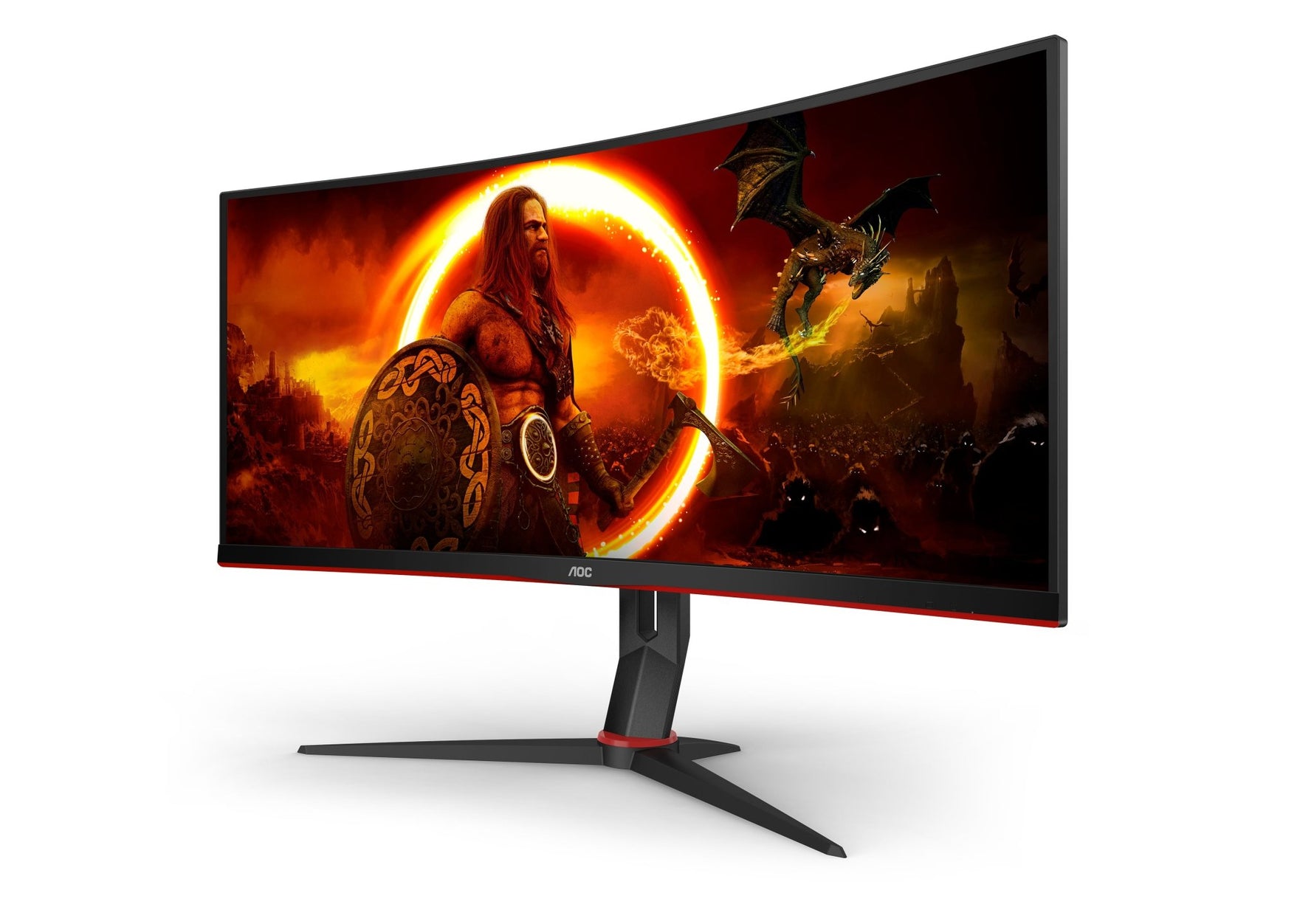 AOC CU34G2XP 34" Ultrawide WQHD 180Hz Curved VA Gaming Monitor - AOC | TechFinder UK