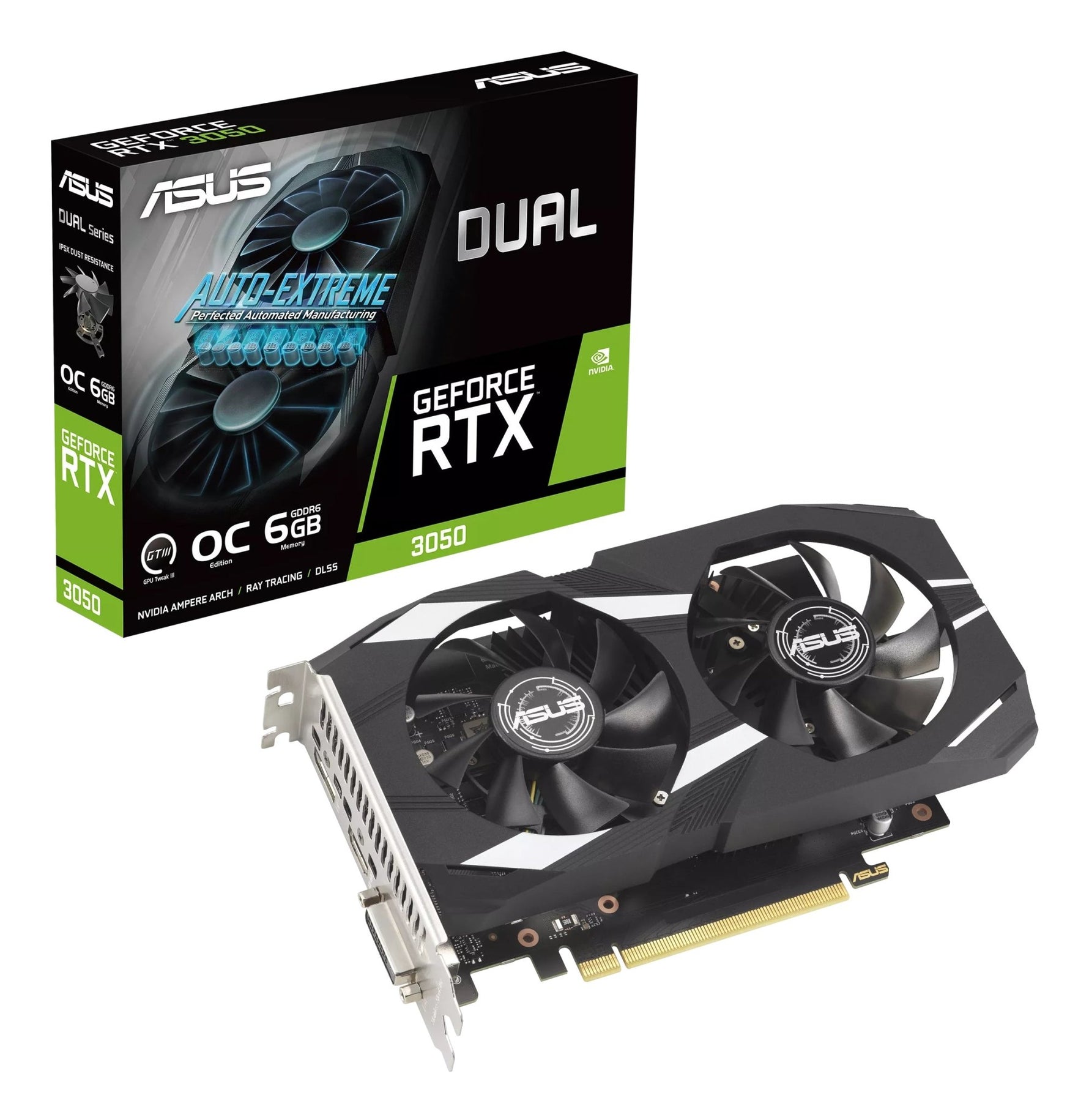 ASUS GeForce RTX 3050 Dual OC 6GB GDDR6 Graphics Card - ASUS | TechFinder UK