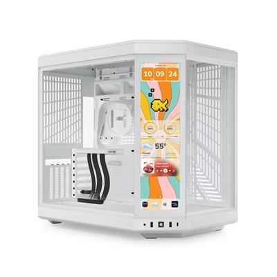 Hyte Y70 Touch Infinite Mid Tower Case Snow White - HYTE | TechFinder UK
