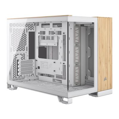 Corsair 2500X Micro ATX Dual Chamber PC Case White/Satin Grey Aluminum - CORSAIR | TechFinder UK