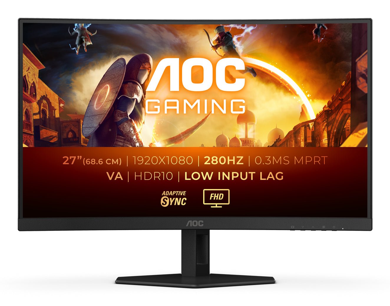 AOC C27G4ZXE 27" FHD 280Hz Curved VA Gaming Monitor - AOC | TechFinder UK