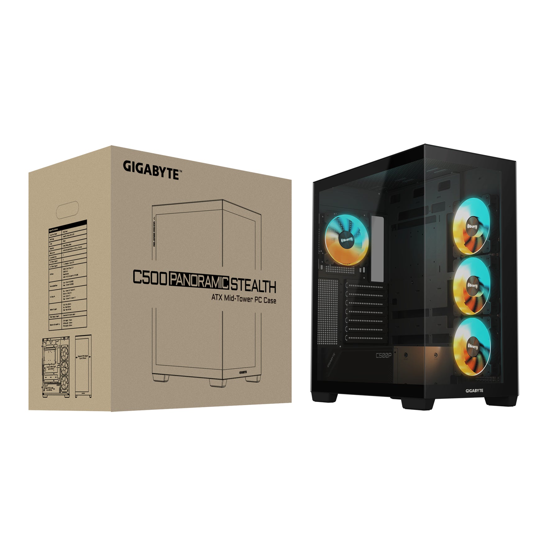 Gigabyte C500 Panoramic Stealth - Black