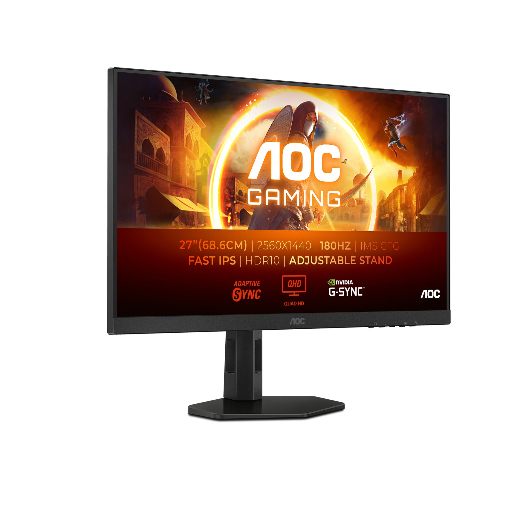 AOC Q27G4XF 27" QHD 180Hz Fast IPS Gaming Monitor (Black)