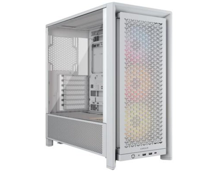 Corsair 4000D Frame RS ARGB Mid Tower Case - White - CORSAIR | TechFinder UK