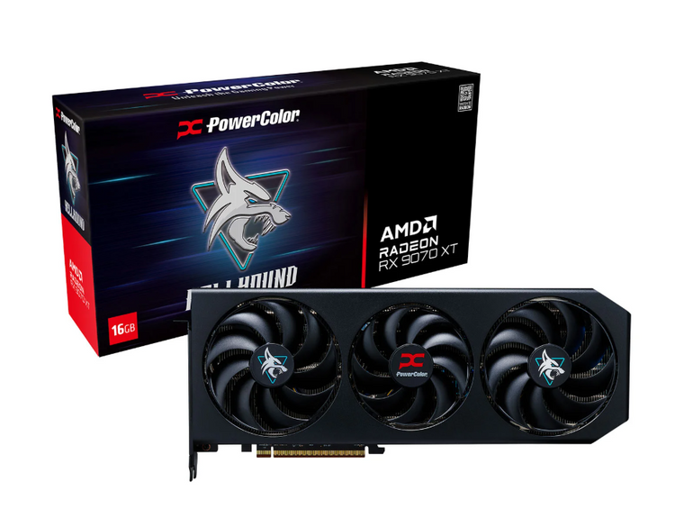 PowerColor Radeon RX 9070 XT Hellhound OC 16GB GDDR6 Graphics Card