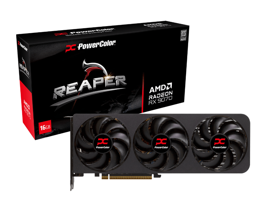PowerColor Radeon RX 9070 Reaper 16GB GDDR6 Graphics Card - PowerColor | TechFinder UK