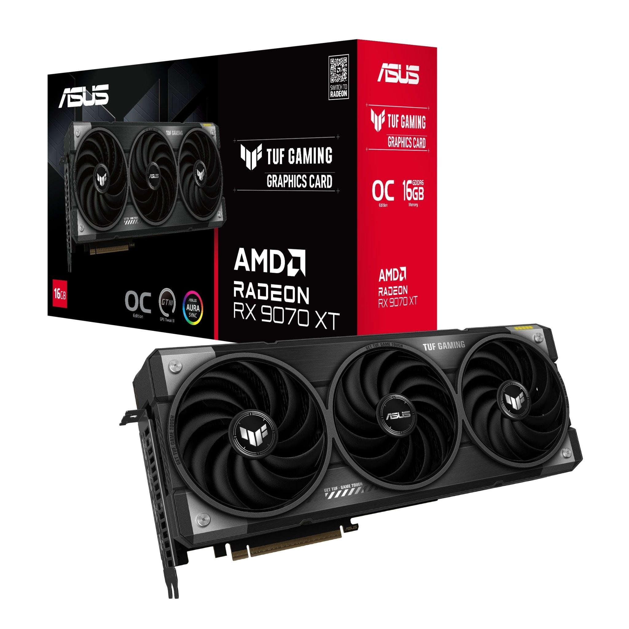 ASUS Radeon RX 9070 XT TUF Gaming OC 16GB GDDR6 Graphics Card - ASUS | TechFinder UK