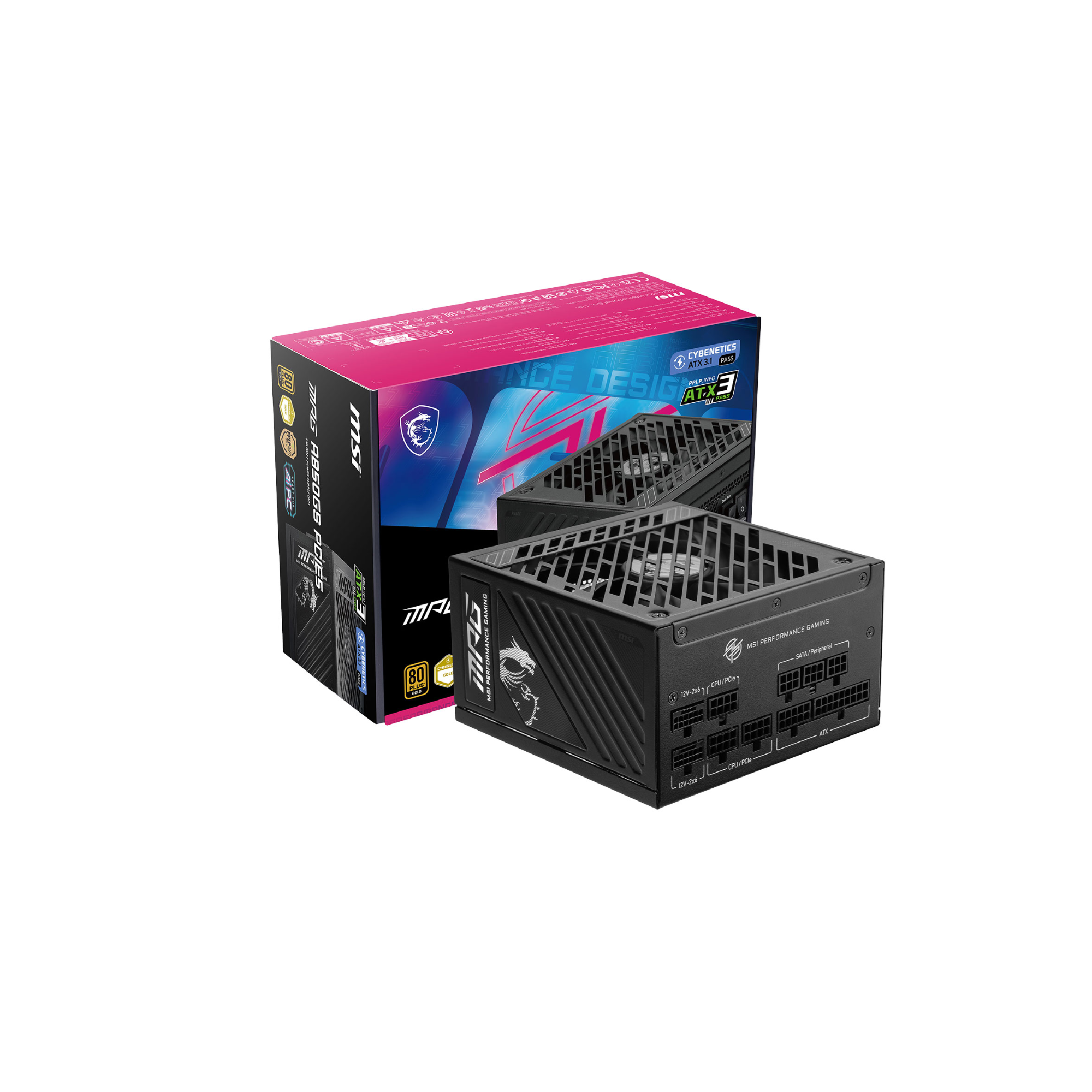 MSI MPG A850GS PCIe 5 850W ATX 3.1 Fully Modular Power Supply