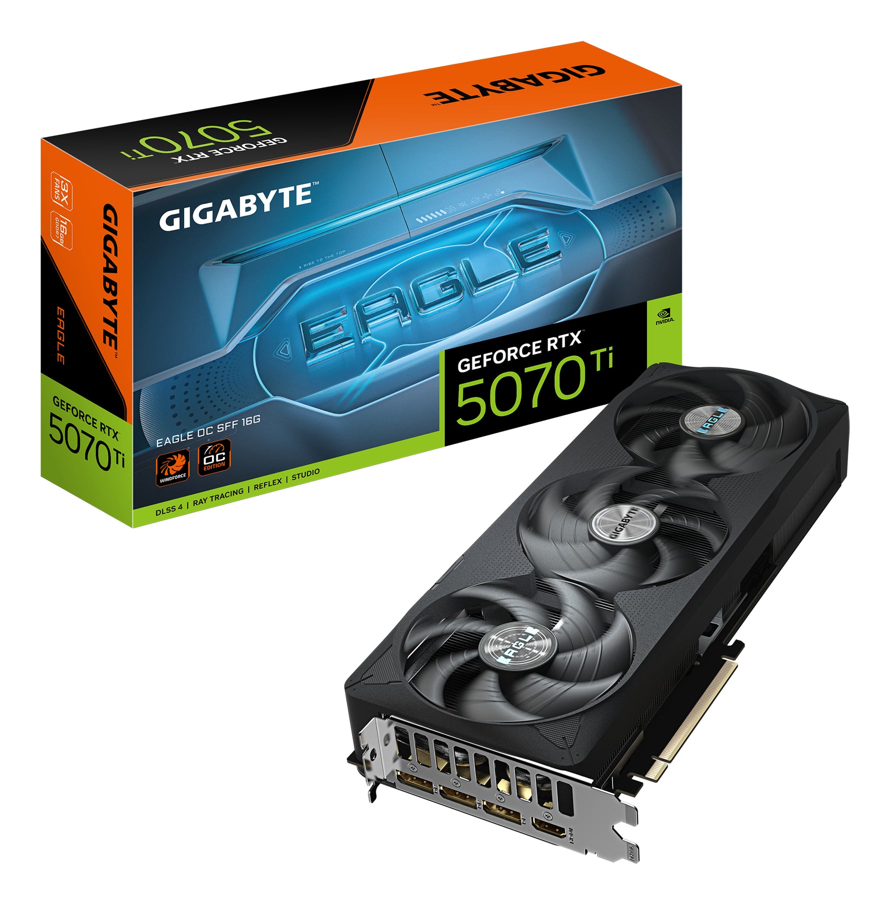 Gigabyte GeForce RTX 5070 Ti Eagle OC SFF 16GB GDDR7 Graphics Card - Gigabyte | TechFinder UK