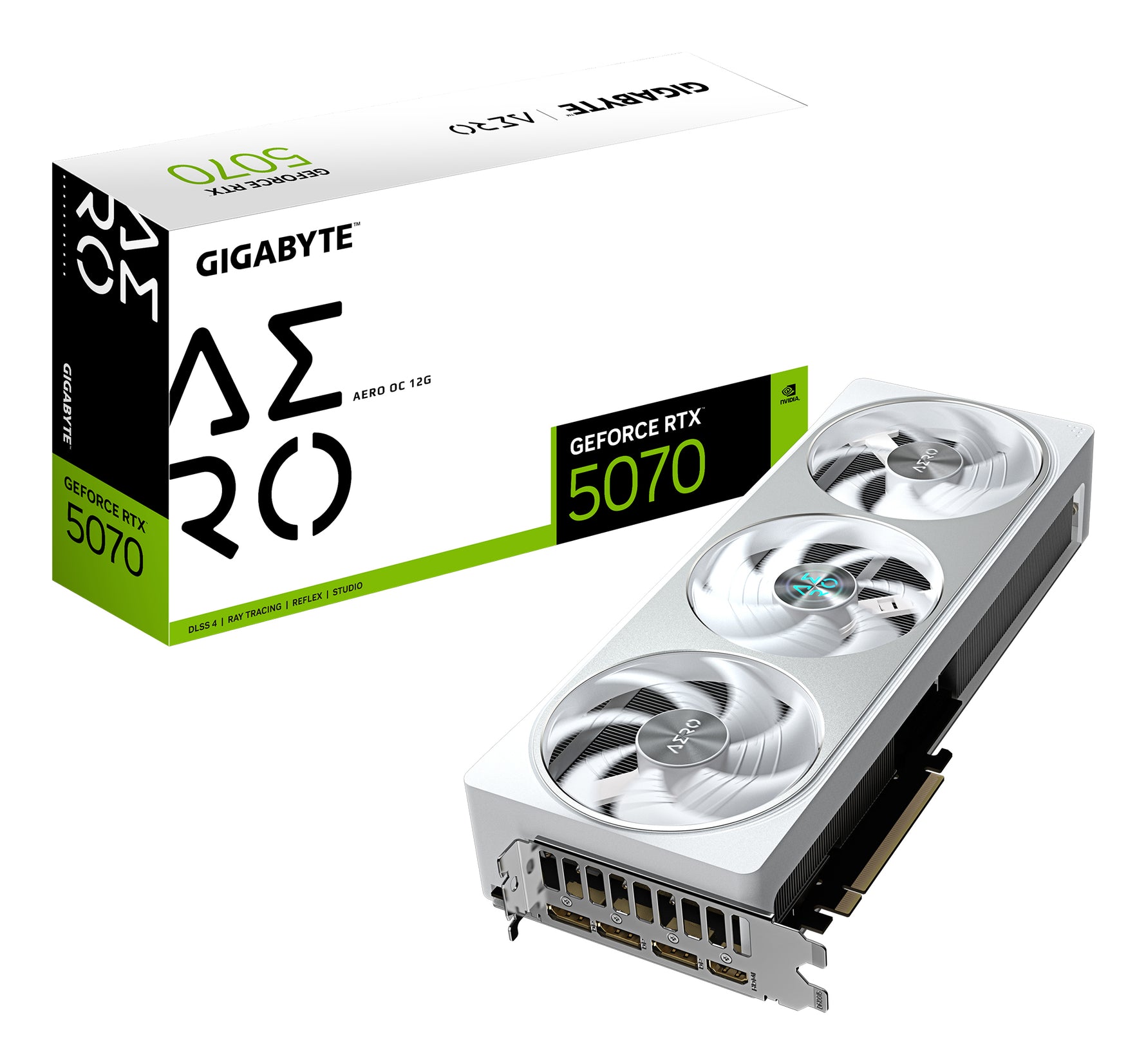 Gigabyte GeForce RTX 5070 Aero OC 12GB GDDR7 Graphics Card - Gigabyte | TechFinder UK
