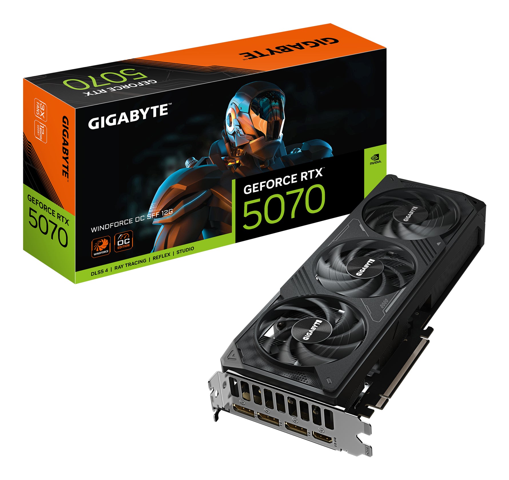 Gigabyte GeForce RTX 5070 Windforce OC SFF 12GB GDDR7 Graphics Card - Gigabyte | TechFinder UK