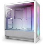 NZXT H5 Flow RGB Mid Tower Case White - NZXT | TechFinder UK