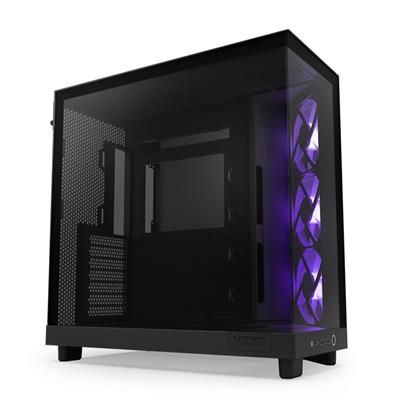 NZXT H6 Flow RGB Mid Tower Case Black - NZXT | TechFinder UK