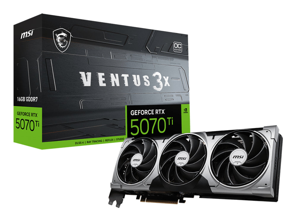 MSI GeForce RTX 5070 Ti Ventus 3X OC 16GB GDDR7 Graphics Card