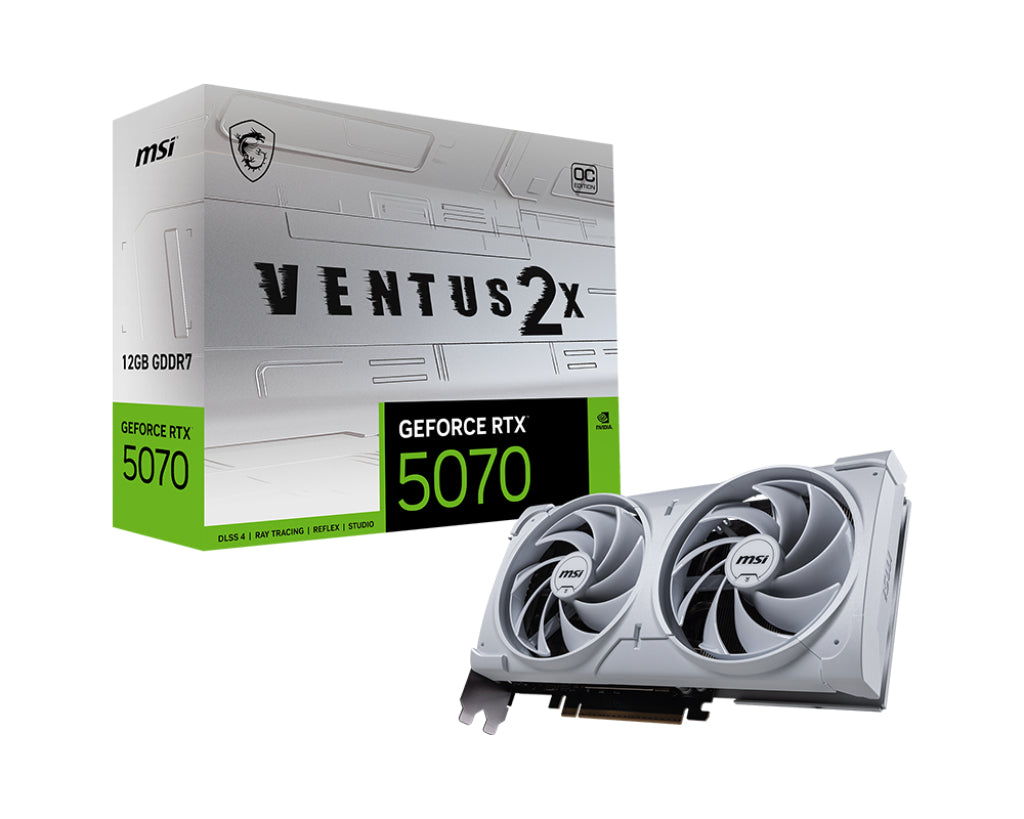 MSI GeForce RTX 5070 Ventus 2X OC White 12GB GDDR7 Graphics Card