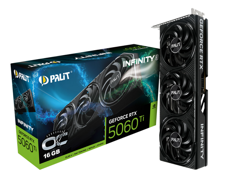Palit GeForce RTX 5060 Ti Infinity 3 OC 16GB GDDR7 Graphics Card