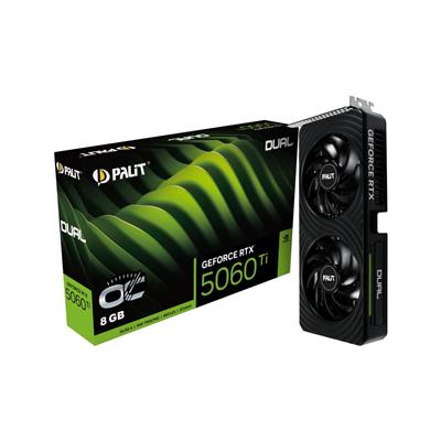 Palit GeForce RTX 5060 Ti Dual OC 8GB GDDR7 Graphics Card - PALIT | TechFinder UK