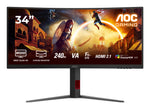 AOC CU34G4Z 34" Ultrawide WQHD 240Hz Curved VA Gaming Monitor