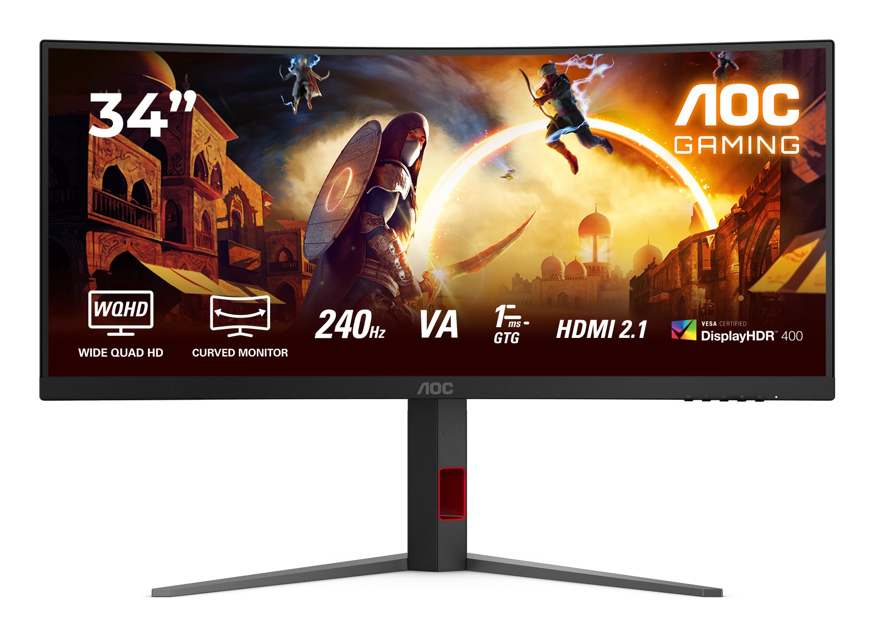 AOC CU34G4Z 34" Ultrawide WQHD 240Hz Curved VA Gaming Monitor