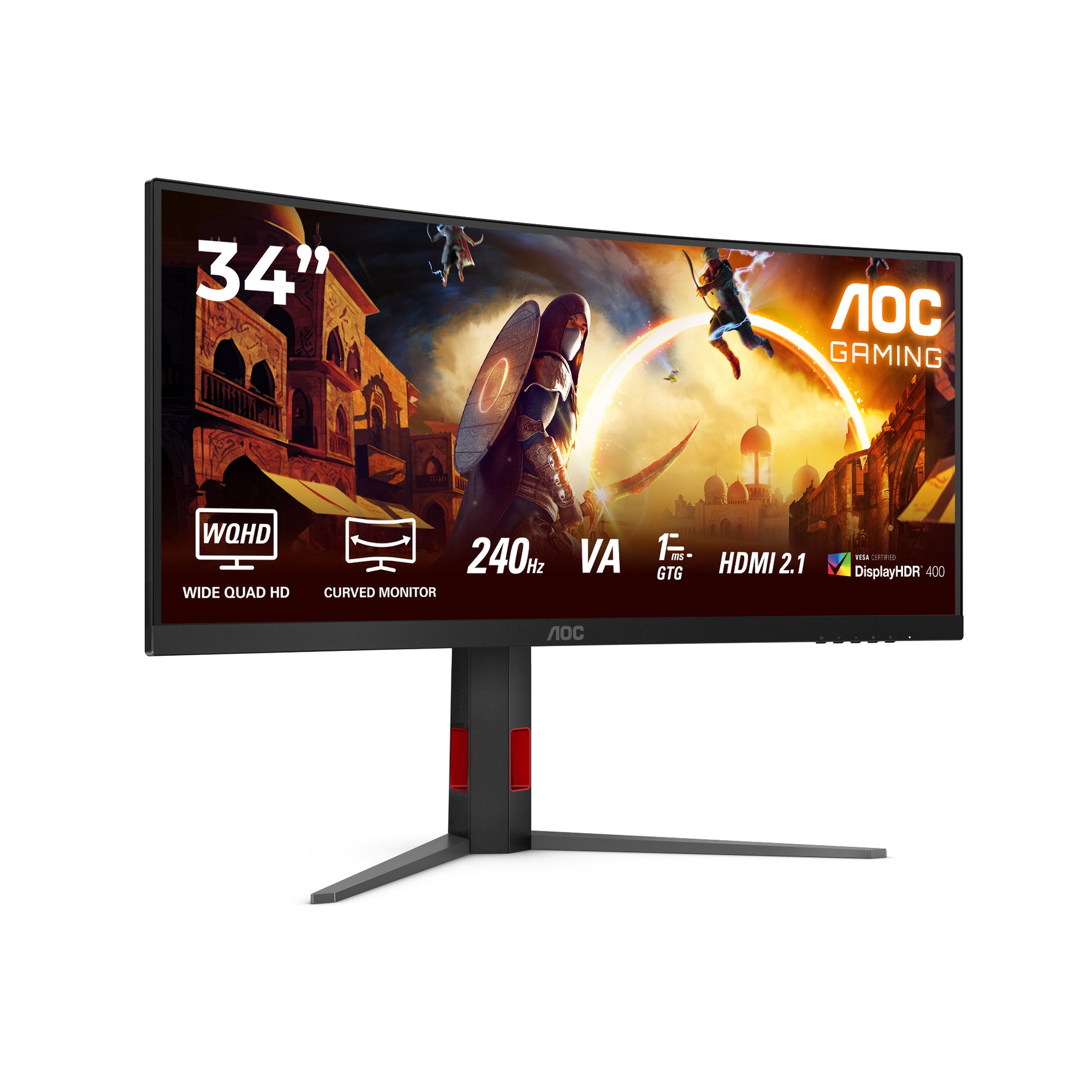 AOC CU34G4Z 34" Ultrawide WQHD 240Hz Curved VA Gaming Monitor