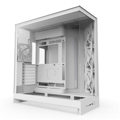 NZXT H9 Flow Mid Tower Case White - NZXT | TechFinder UK