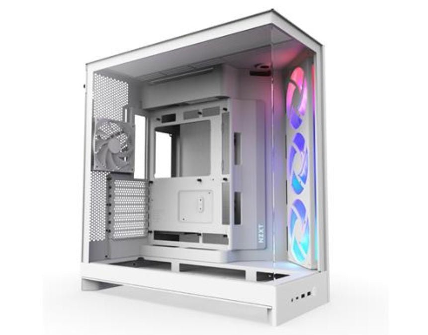 NZXT H9 Flow RGB Mid Tower Case White - NZXT | TechFinder UK