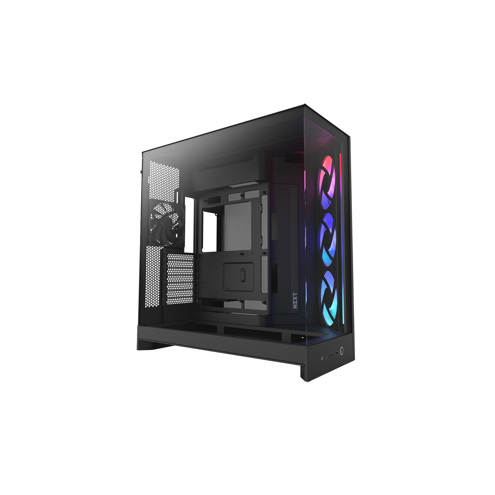 NZXT H9 Flow RGB Dual Chamber Mid Tower Case - Black