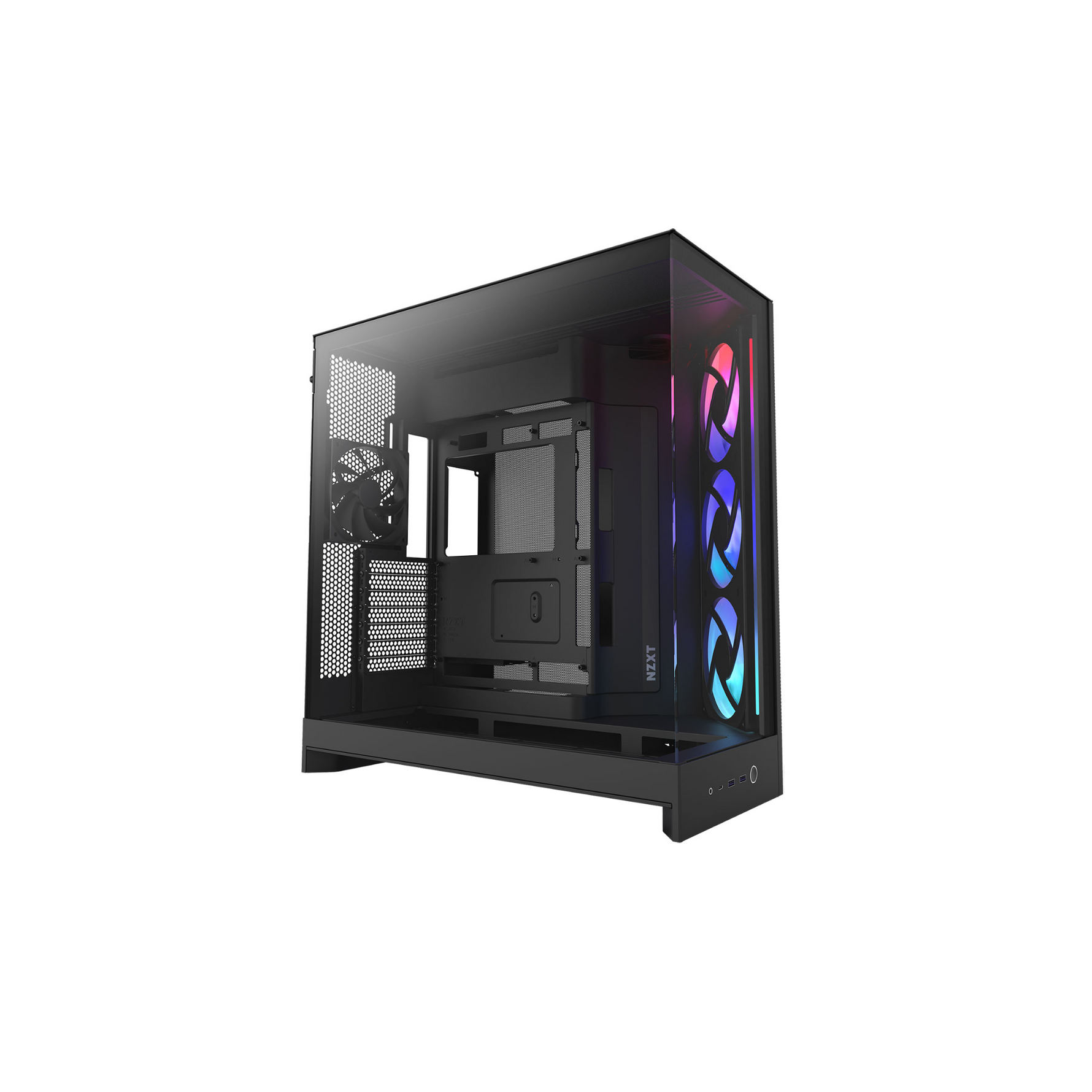 NZXT H9 Flow RGB Dual Chamber Mid Tower Case - Black