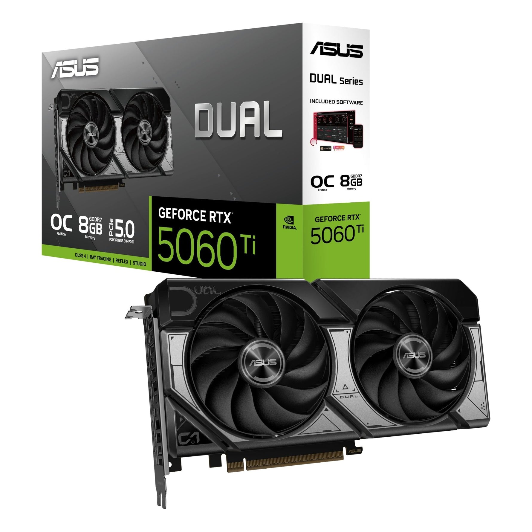 ASUS GeForce RTX 5060 Ti Dual OC 8GB GDDR7 Graphics Card - ASUS | TechFinder UK