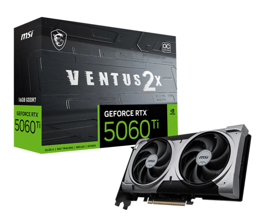 MSI GeForce RTX 5060 Ti Ventus 2X OC Plus 16GB GDDR7 Graphics Card