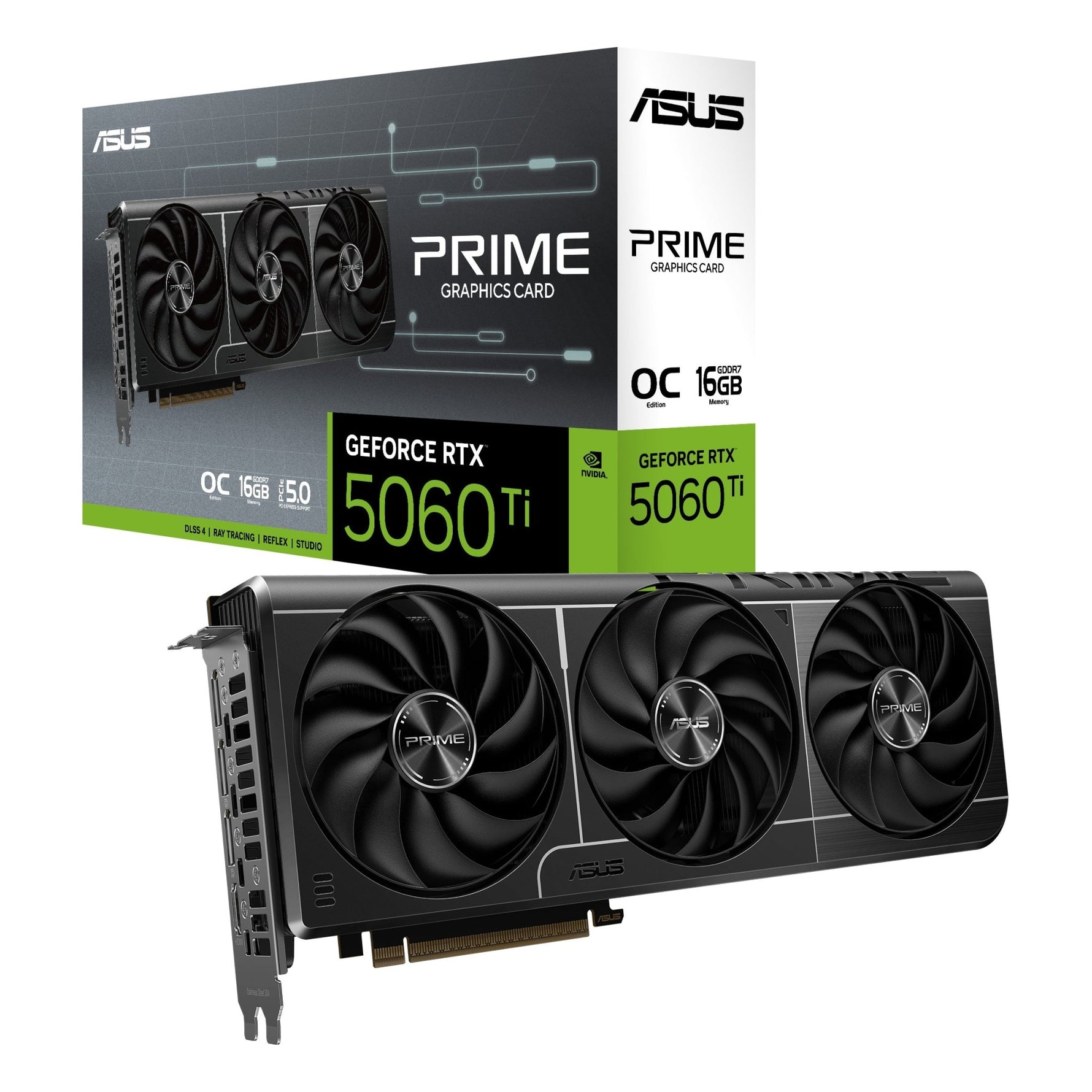 ASUS GeForce RTX 5060 Ti Prime OC 16GB GDDR7 Graphics Card - ASUS | TechFinder UK