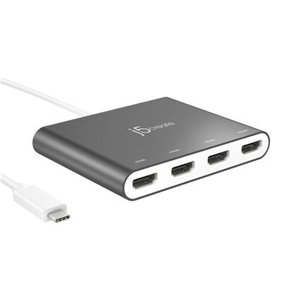J5Create USB - C to 4 Port HDMI Multi Monitor Adapter - j5create | TechFinder UK