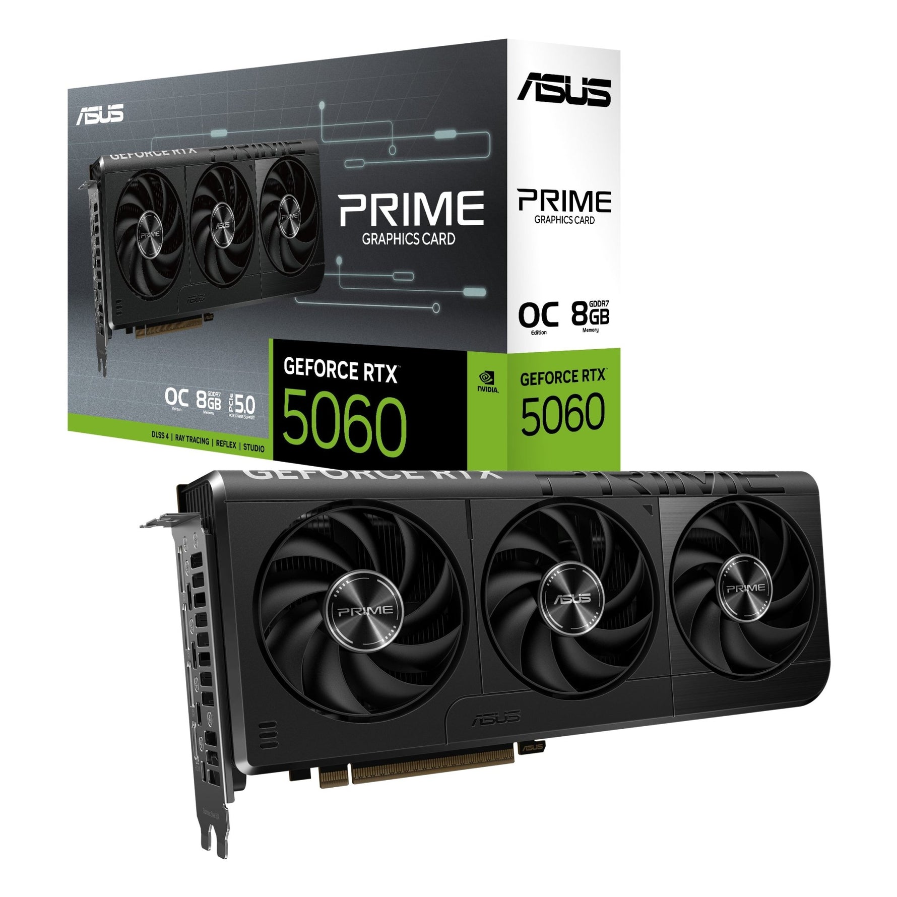 ASUS GeForce RTX 5060 Prime OC 8GB GDDR7 Graphics Card - ASUS | TechFinder UK