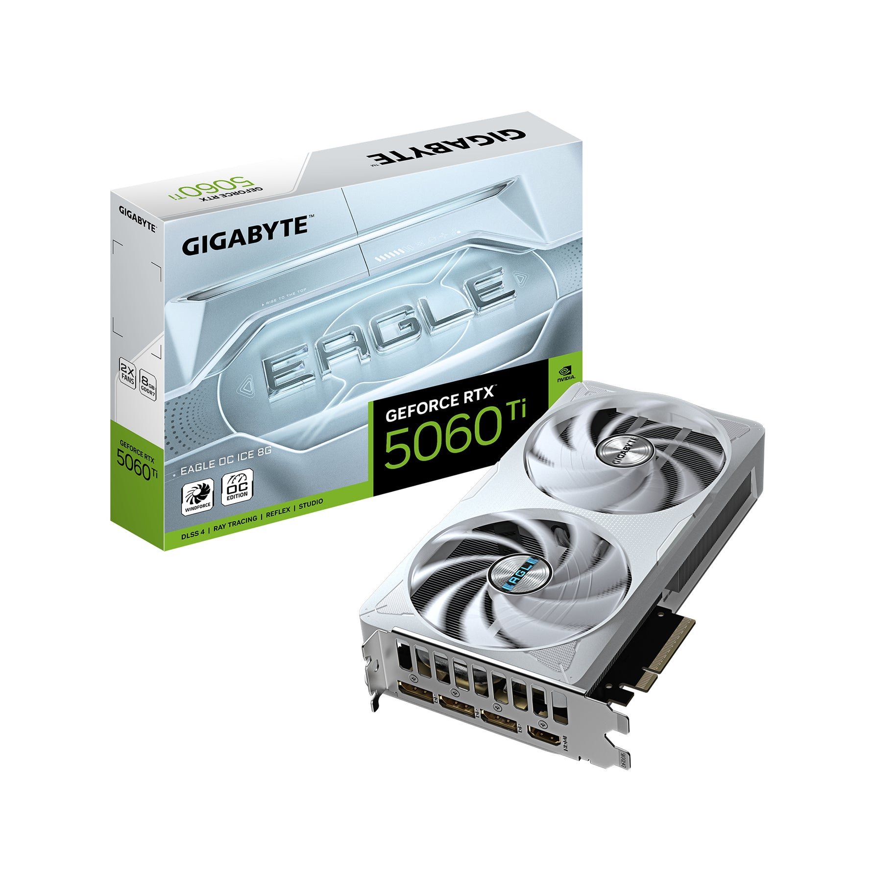 Gigabyte GeForce RTX 5060 Ti Eagle OC ICE 8GB GDDR7 Graphics Card - Gigabyte | TechFinder UK