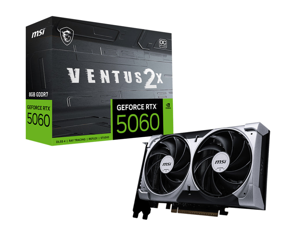 MSI GeForce RTX 5060 Ventus 2X OC 8GB GDDR7 Graphics Card