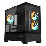 Gigabyte C201 Panoramic Mid Tower Case - Black - GIGABYTE | TechFinder UK