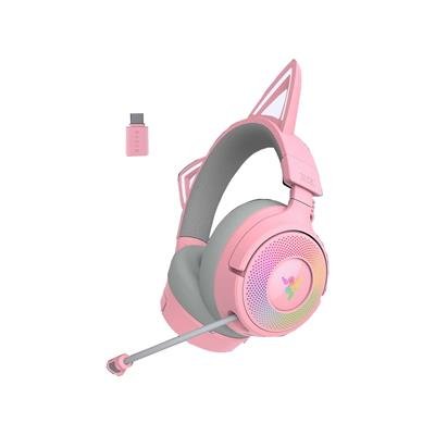 Razer Kraken Kitty V3 Pro Wireless RGB Gaming Headset (Quartz) - RAZER | TechFinder UK