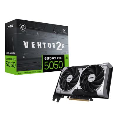 MSI GeForce RTX 5050 Ventus 2X OC 8GB GDDR6 Graphics Card - MSI | TechFinder UK