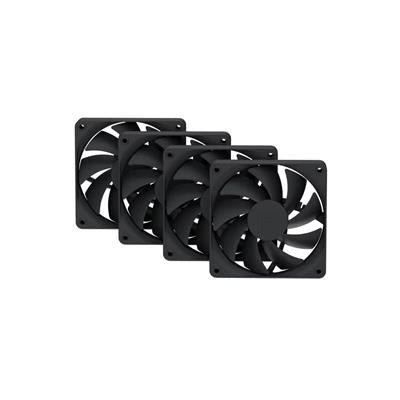 Hyte FA12 120mm Luxury High - Airflow Case PWM Fans Pitch Black 4 Pack - HYTE | TechFinder UK