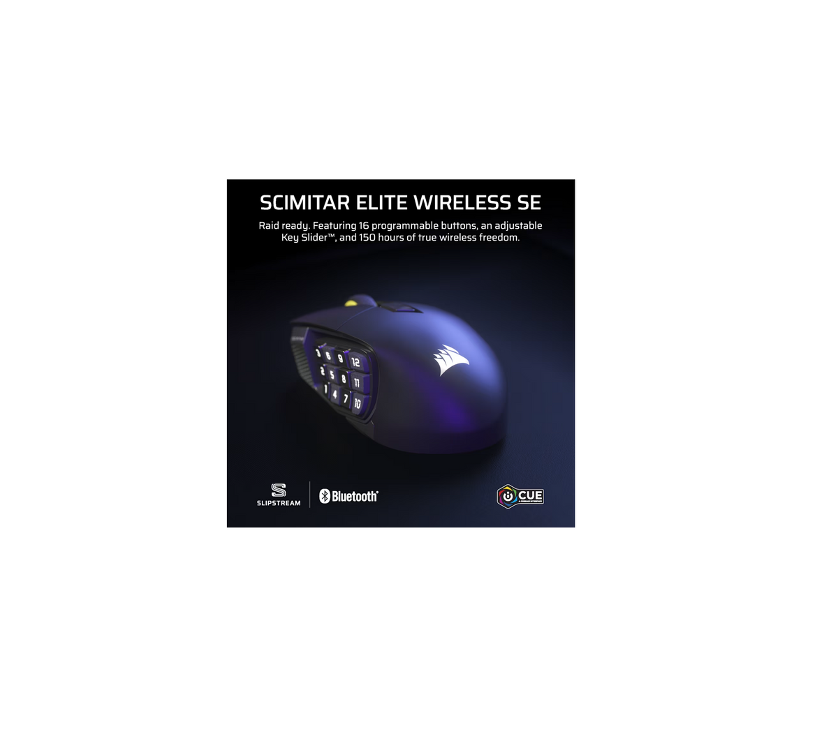 Corsair Scimitar Elite SE Wireless MMO Gaming Mouse Gun Metal