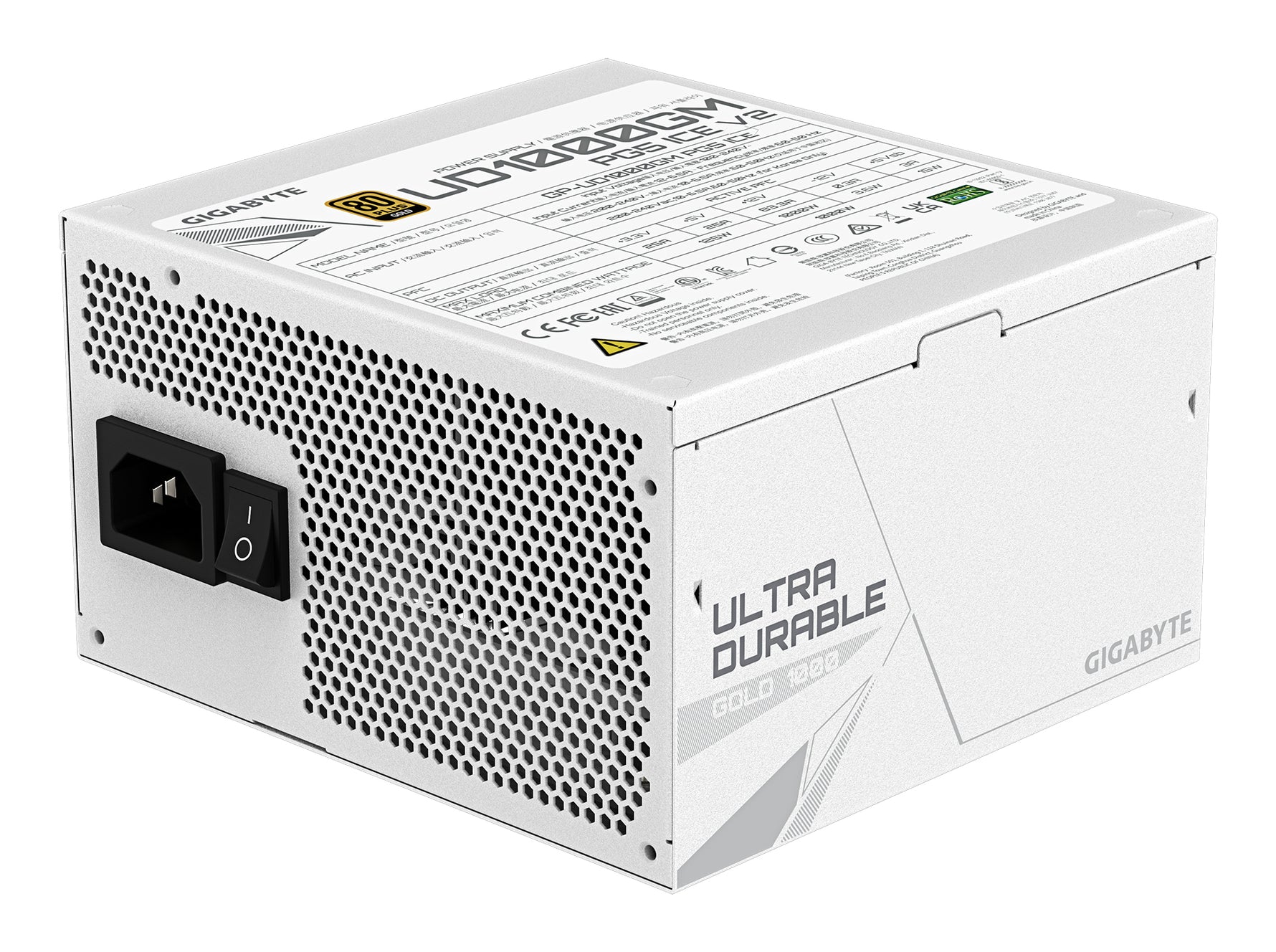 Gigabyte UD1000GM PG5 ICE 1000W ATX 3.1 Fully Modular Power Supply White