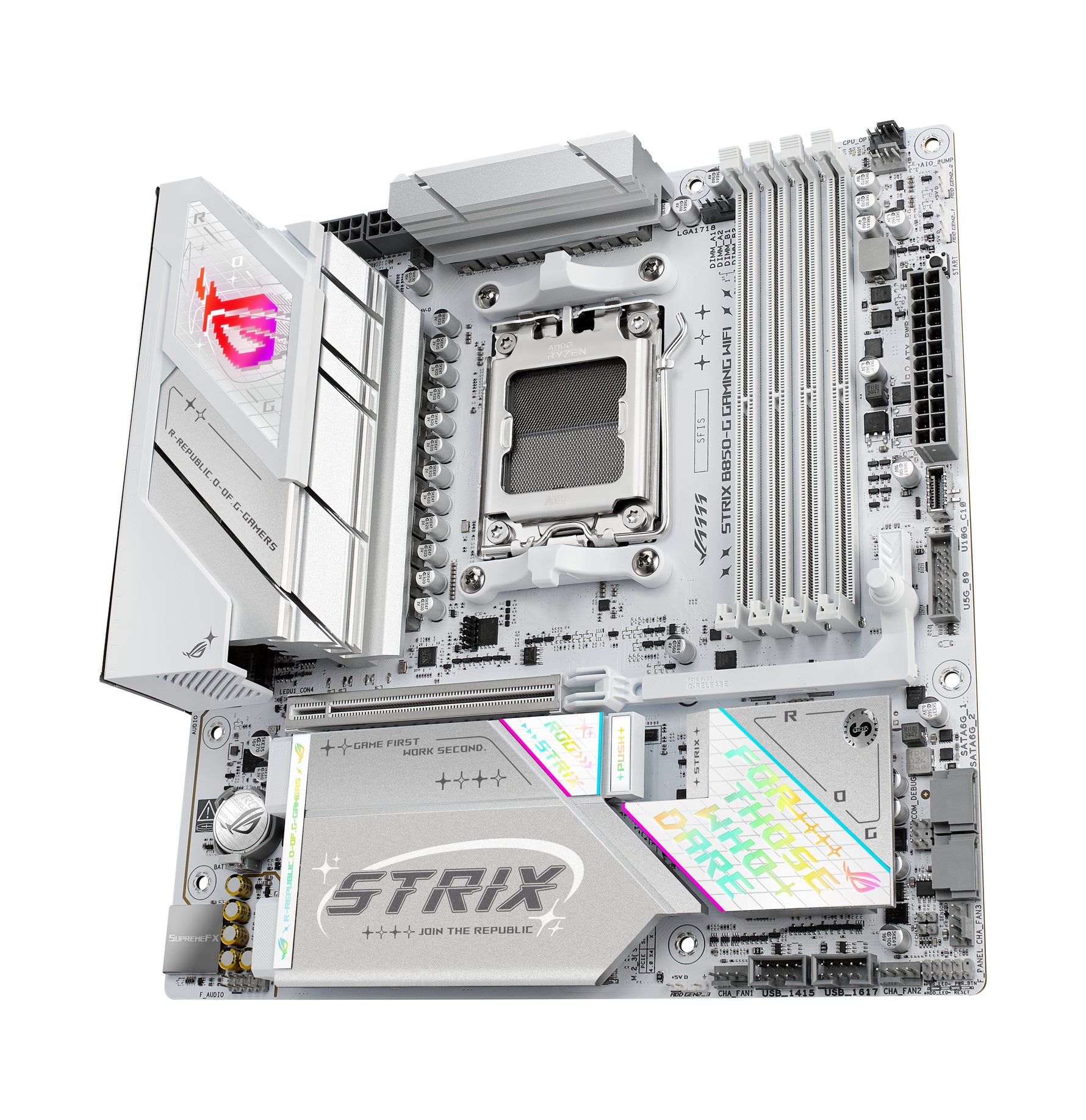 ASUS ROG Strix B850-G Gaming Wi-Fi Micro ATX Motherboard AM5 DDR5 White